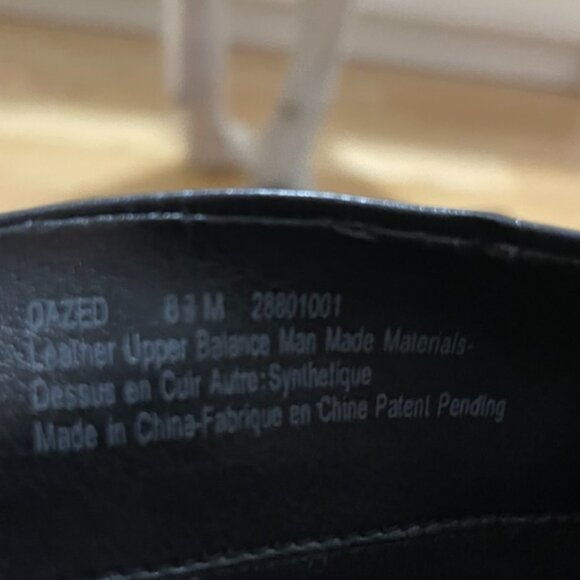 Black Slouchy Leather Block Heel Boots – Women’s 8.5M - Picture 5 of 5